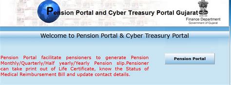 <b>Pension</b> <b>Portal</b> (https:// cybertreasury. . Cyber treasury gujarat gov in pension portal